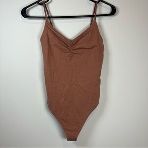 Brown Tank V-Neck Bodysuit 
Abercrombie and Fitch